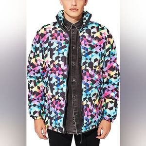 WESC Geometric AOP Vegan Puffer Jacket